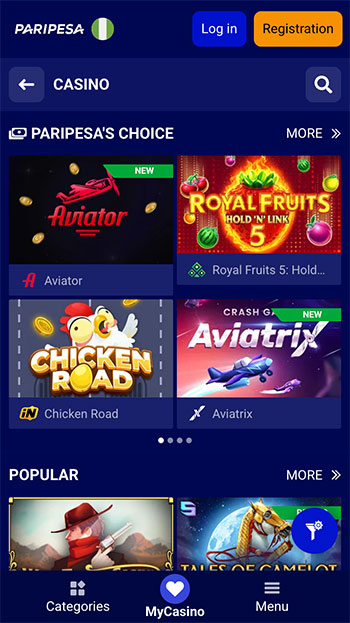 Paripesa Nigeria Casino